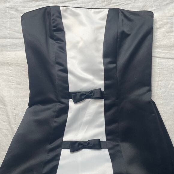 Vintage Jessica McClintock Gunne Sax Strapless Formal Gown Sz 7/8 Prom Evening - Picture 3 of 11